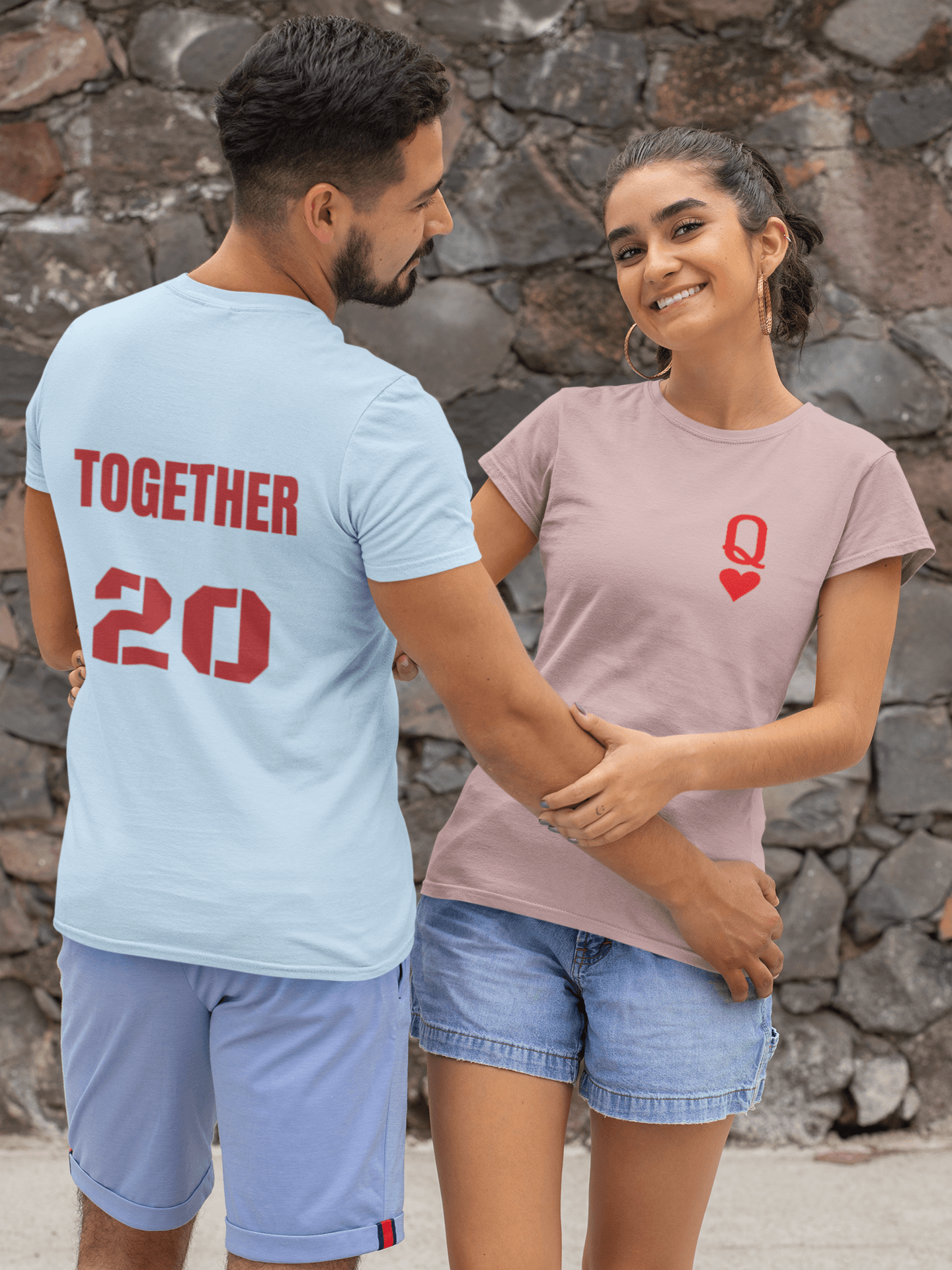 Crown & Commitment – Personalized Couple Tees