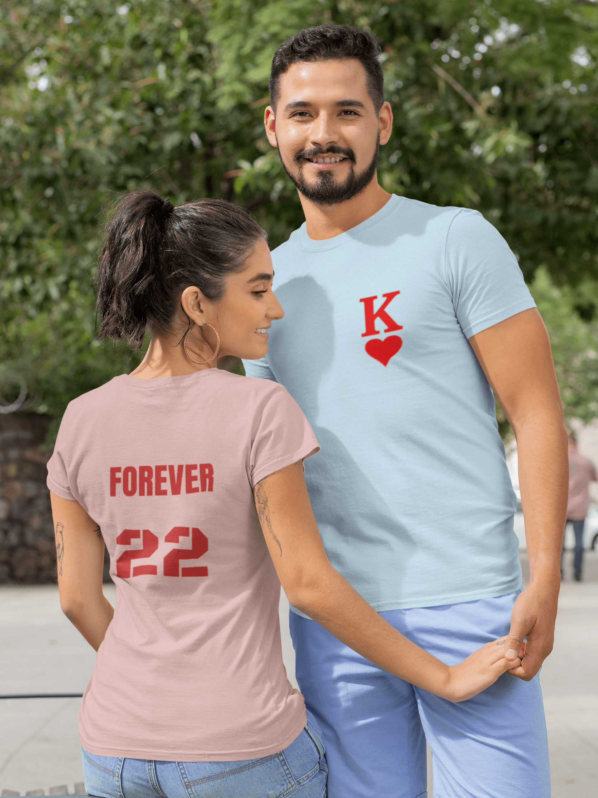 Crown & Commitment – Personalized Couple Tees