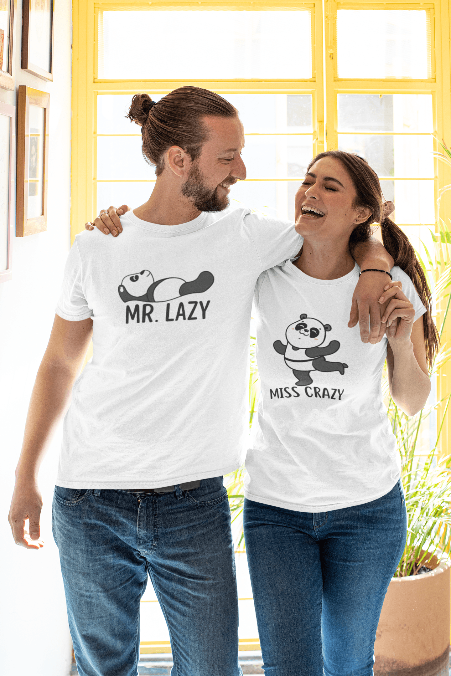 Mr. Lazy & Miss Crazy Couple Tees