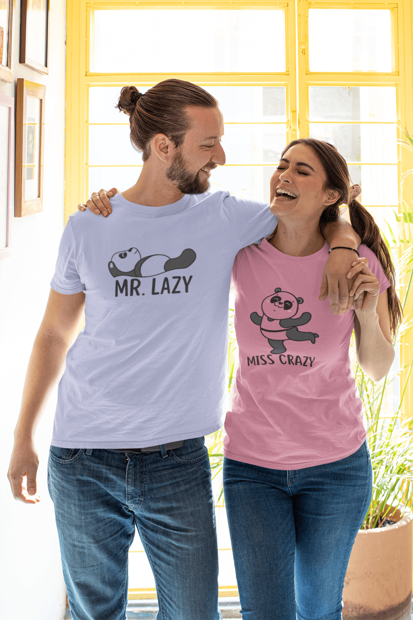 Mr. Lazy & Miss Crazy Couple Tees