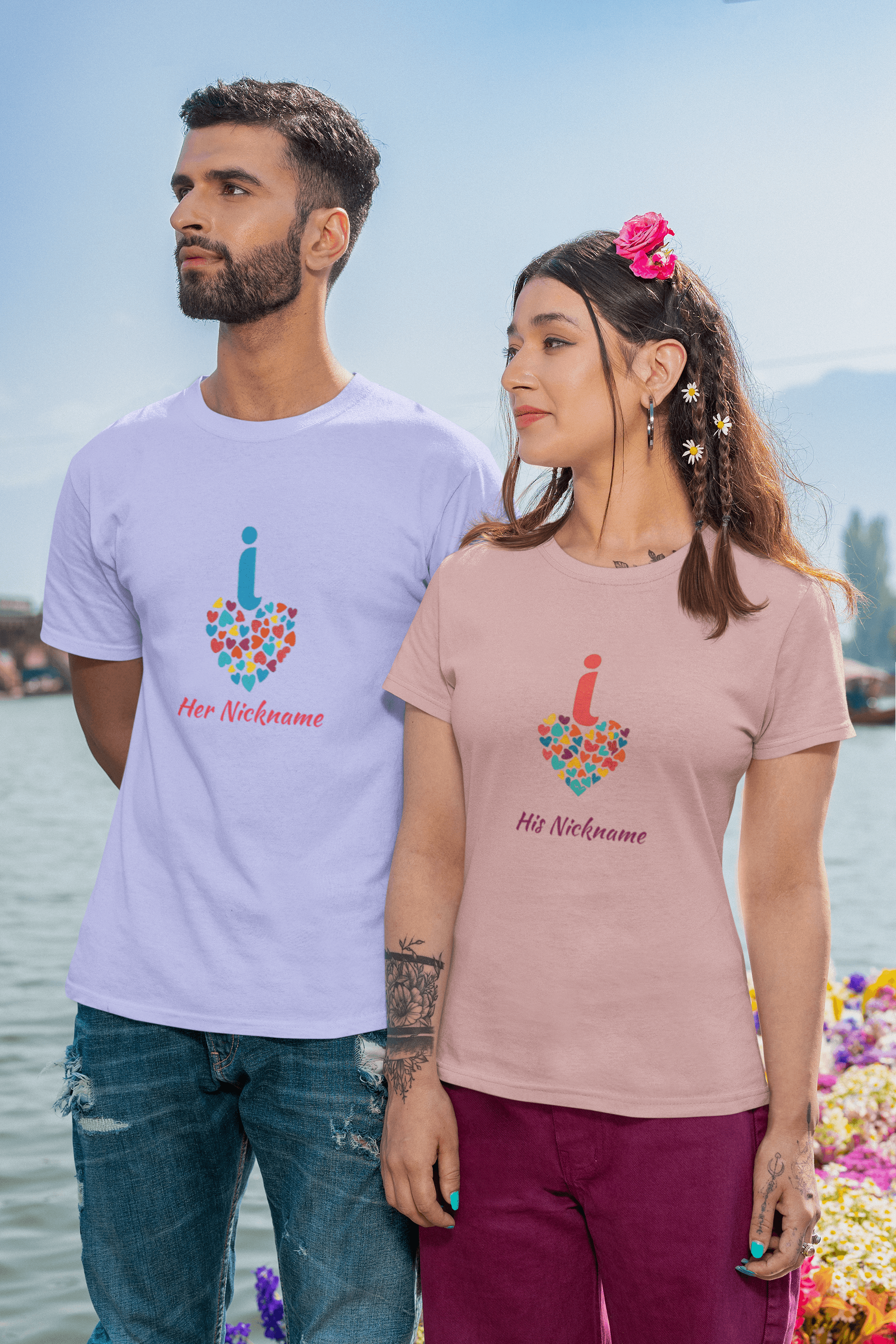 I ❤️ You Nickname Couple Tees