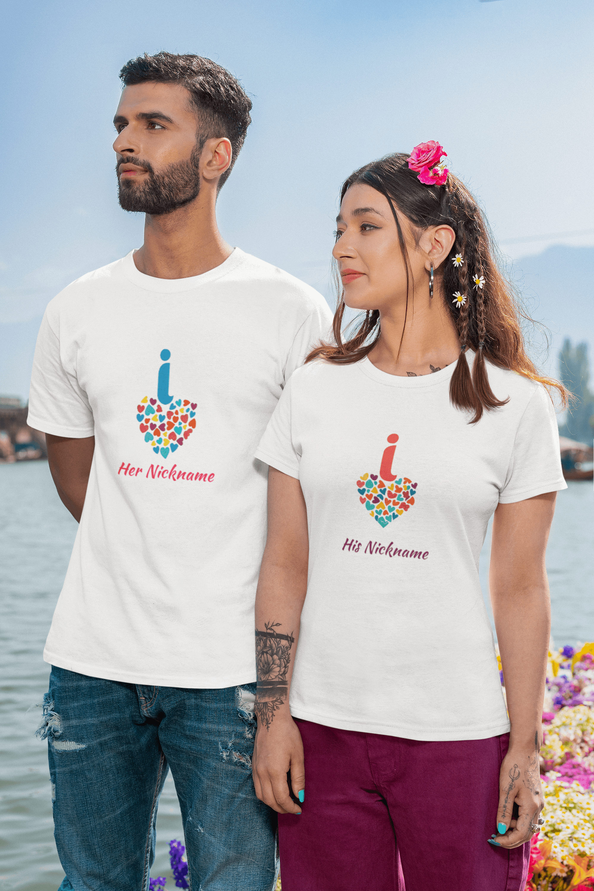 I ❤️ You Nickname Couple Tees