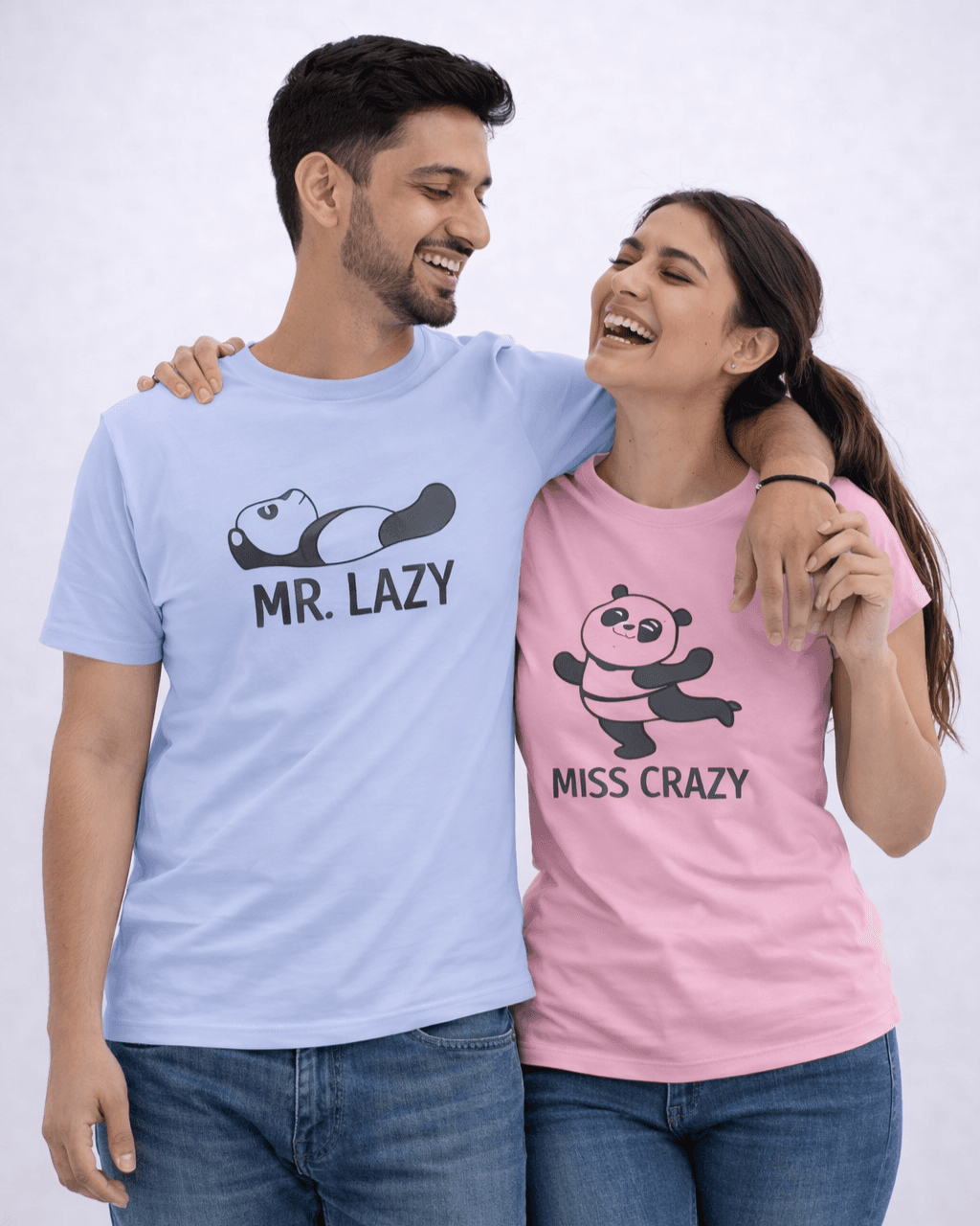 Mr. Lazy & Miss Crazy Couple Tees