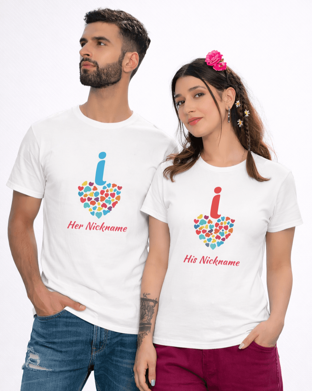 I ❤️ You Nickname Couple Tees