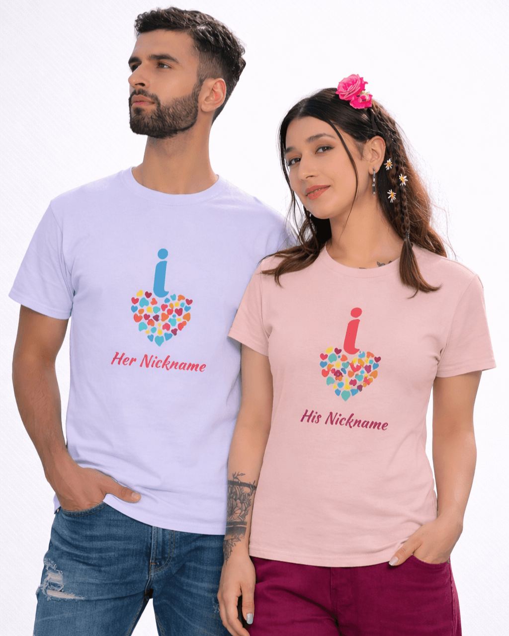 I ❤️ You Nickname Couple Tees